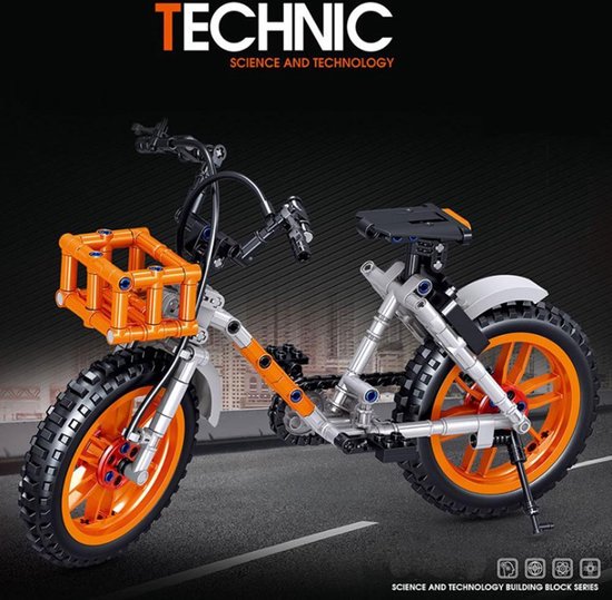 DW4Trading® Mountainbike fiets oranje 318 stuks technics Lego compatibel