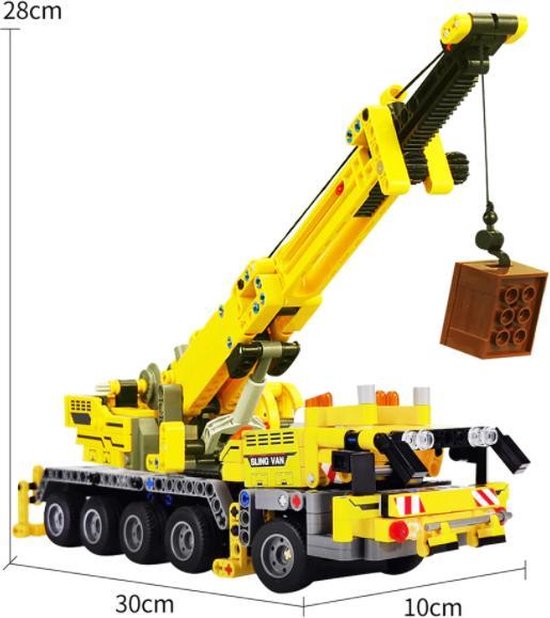 ETB Blocks® Kinder Hijskraan 665 stukjes  - Engineering Truck - Exclusive Edition - LEGO Compatibel