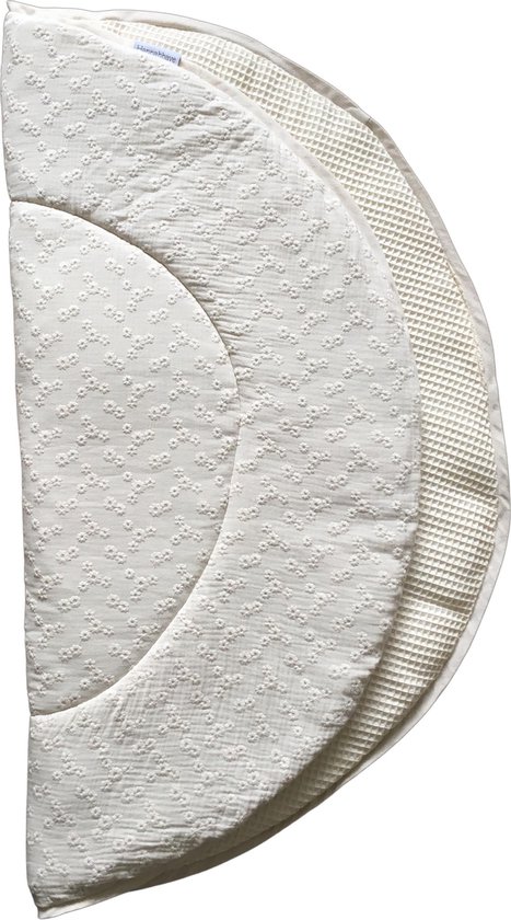 Hannahhave Rond Boxkleed/ speelkleed Ecru Broderie 95 cm