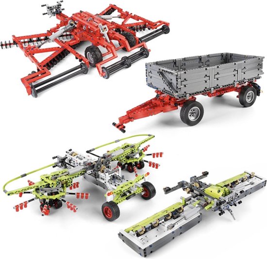3 Werktuigen en 1 Trailer Technic - Creator Bouwpakket voor Lego® Claas Xerion 5000 VC 42054 - Toy Brick Lighting