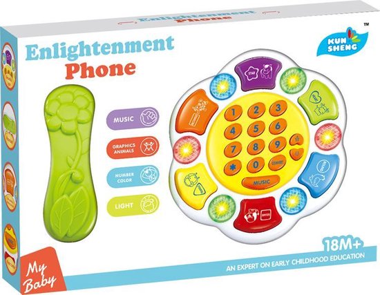 telefoon speelgoed /kinder speelgoed/ baby speelgoed 0 jaar/ baby foon/ baby telefoon/ educatief speelgoed muziek instrument voor baby/ Groen