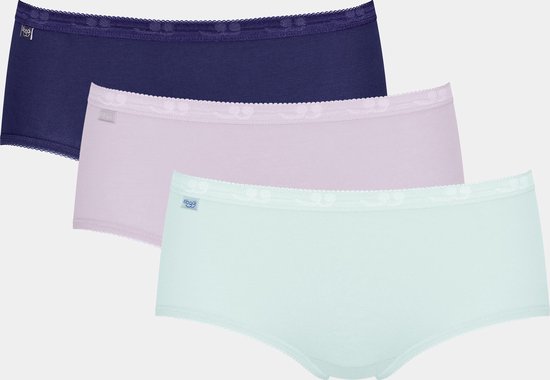 Sloggi Dames Basic+ 3Pack Midi Onderbroek Dames - Maat 38-40