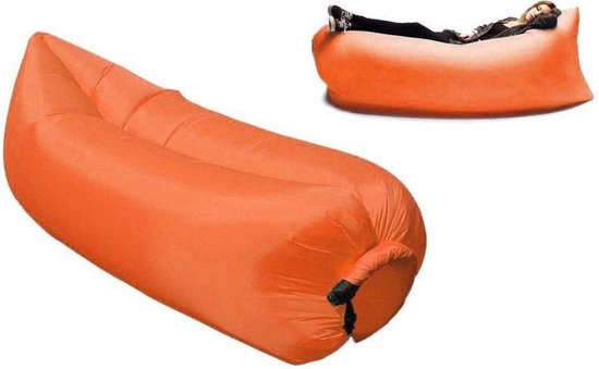 Opvouwbaar luchtbed Luchtbed- Air lounger- Oranje XXL