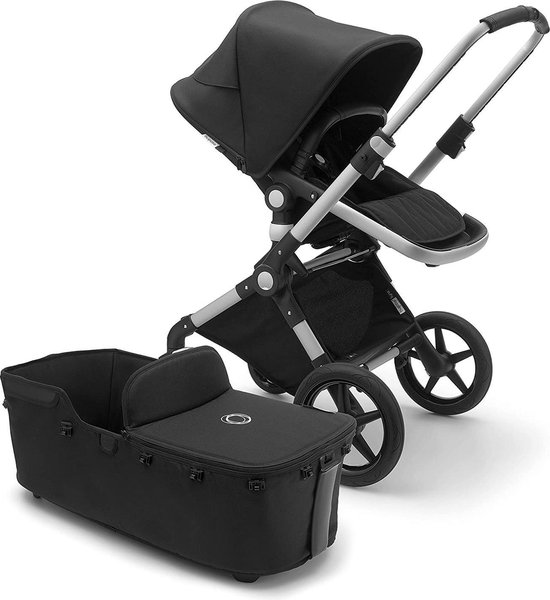 Bugaboo Lynx, All-terrain 2-in-1 Kinderwagen: Lichtgewicht Buggy & Comfort Reiswieg, in Één-stuk Inklapbaar, Aluminium Onderstel & Zwarte Zonnekap