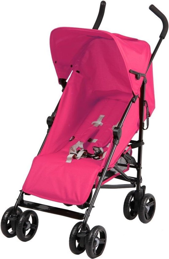 Cabino Buggy - Plooibuggy - Lichtgewicht - 5 standen - Comfortabele Rugleuning - Roze