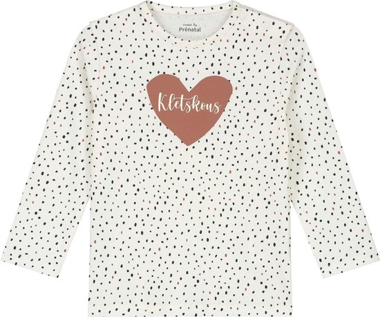 Prénatal baby shirt - babykleding voor meisjes - maat 62 - Ivoor Wit