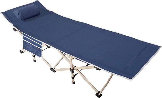 campingbedje -soges camping bed camping bed camping bed draagbare opvouwbare bed lounger outdoor met gewatteerde kussen en zijkantje lichtgewicht slaapbank - (WK 02123)