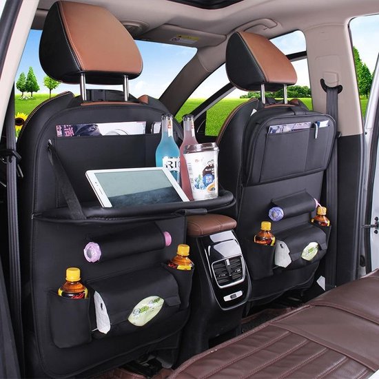24Goods® Autostoel Organizer-Universeel- Luxe Uitklapbare Tafel -Incl iPad Houder -Kinderen- Car Organizer-Reistafel- Autotafel-