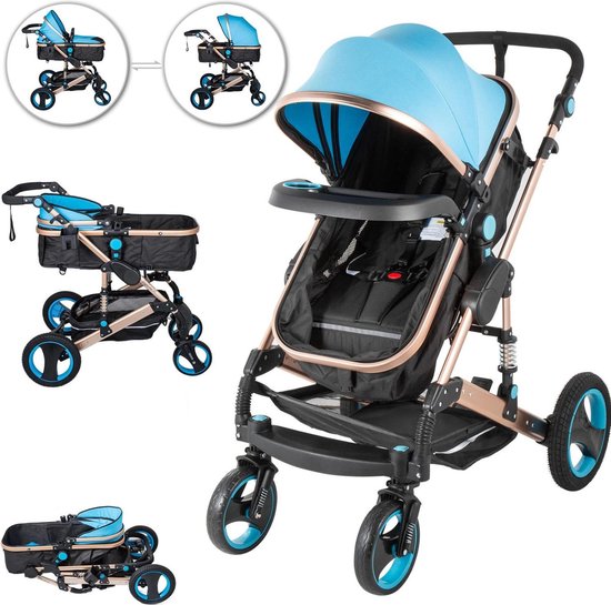 Loft Home® Kinderwagen | Wandelwagen | Kinderwagen 3-in-1 | Opvouwbaar | Auto Zitje | Buggy | Maxi Cosi | 0 tot 36 Maanden