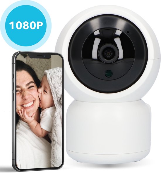 EazyGoods - Babyfoon met Camera - Camera beveiliging - Huisdiercamera - Spy Camera 1080P - HD - WiFi - Bewegings- en geluidsdetectie