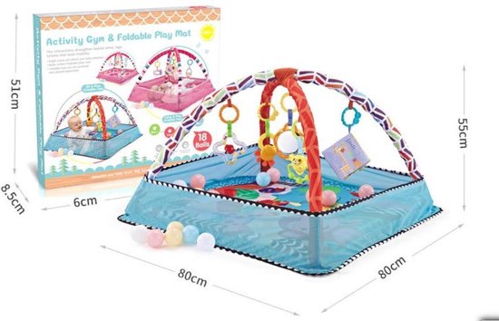 Babygym- Baby Speelkleed – Baby Speelgoed – Baby Speelmat - Blauw