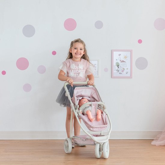 Olivia's Little World Kids 2 In 1 Poppenwagen Voor Babypoppen Speelgoed Kinderwagen Met Multi-Positie Seat & Opslag Roze OL-00009