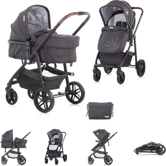 Kinderwagen Chipolino Adora - Baby wagen - 2 in 1 - Buggy - Tot 22 kg - Inclusief luiertas - Mist