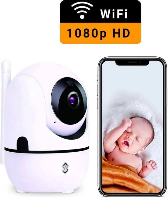 FullHD WiFi Babyfoon - beveiligings camera - 2 way audio - bewegingsdetectie - APP - cloud - nacht visie - record - SD opslag 1080P