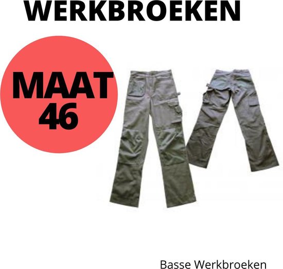 Basse Werkbroek - Werkbroek voor heren cordura- Grijze werkbroek - Maat 46