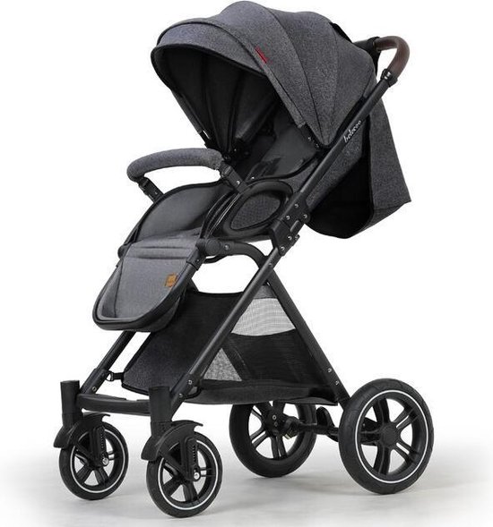 Polaza® Kinderwagen - Opvouwbaar en gemakkelijk op te bergen - Wandelwagen – Maxi Cosi – Kinderwagen 3 in 1 - 0 tot 36 Maanden - Zwart