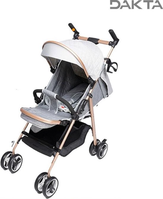 Dakta® Kinderwagen | Met zonwering en opslag | Opvouwbaar | Compact | Wandelwagen | Buggy | Lichtgewicht