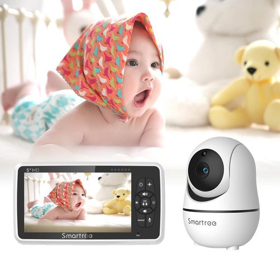Babyfoon met camera - Bestverkocht - MEGA LCD Scherm - Terugspreekfunctie - Temperatuurbewaking - Slaapliedjes - Lange Afstand en hoge Batterij Capaciteit - Zwart - Zoomfunctie - Beste Babyfoon met camera
