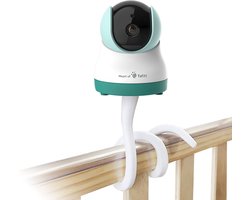 Draaibare babyfoonhouder - Flexibele camera stand - Baby in de gaten - Zonder boren monteren - 123 cm lengte - Wit