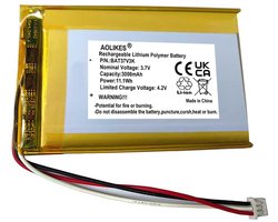 Solidchoice - 3000mAh Vervangende Batterij voor Babyfoon met 4.3" Scherm